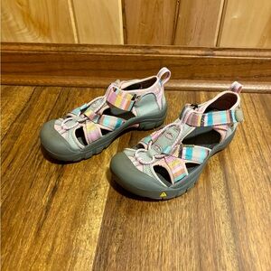Girls Keen Pink Multi-Strap Outdoor Sandals